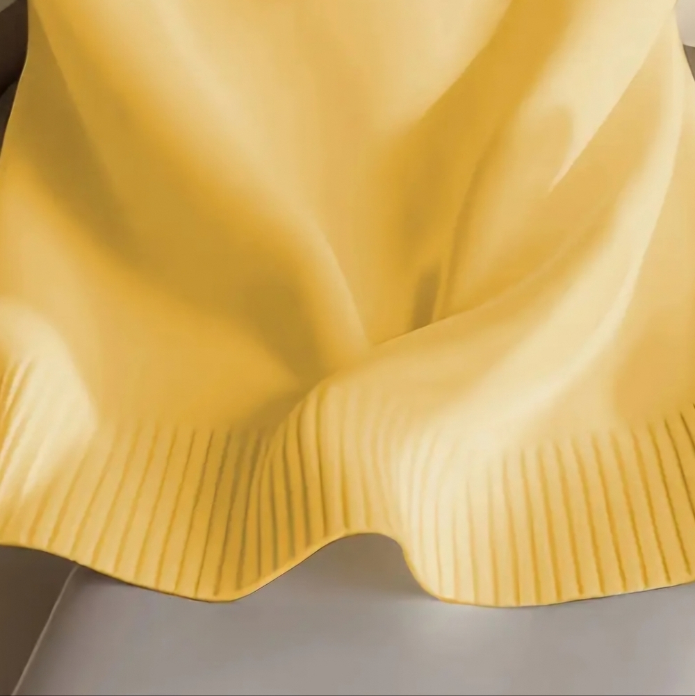 Sunny Yellow Short Sleeve Women's Top - Picture 3 of 4